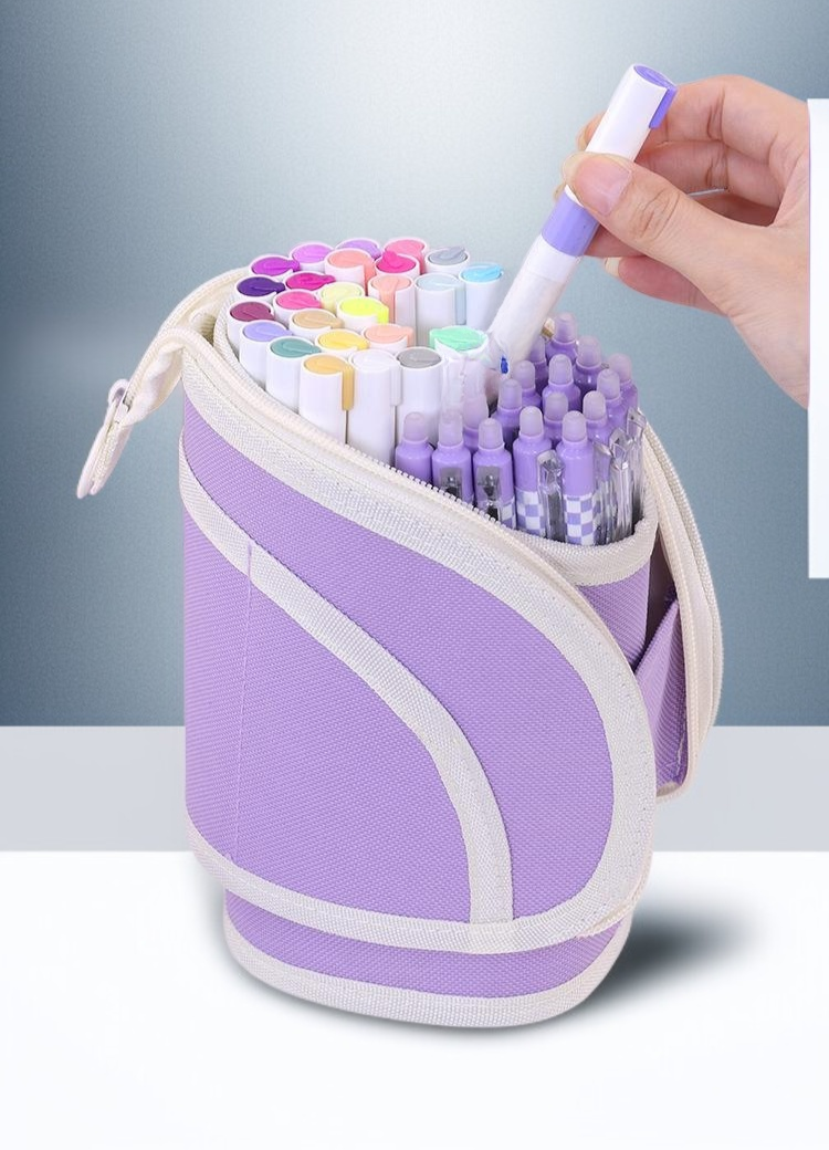 New telescopic pencil case showing expansion feature