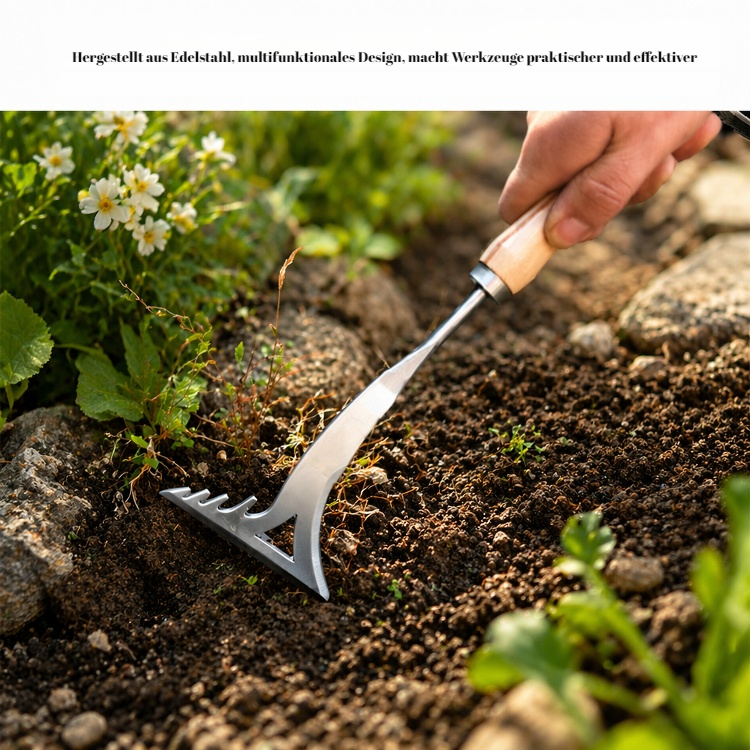 Vorher-Nachher-Vergleich mit Unkrautschneider für Gras