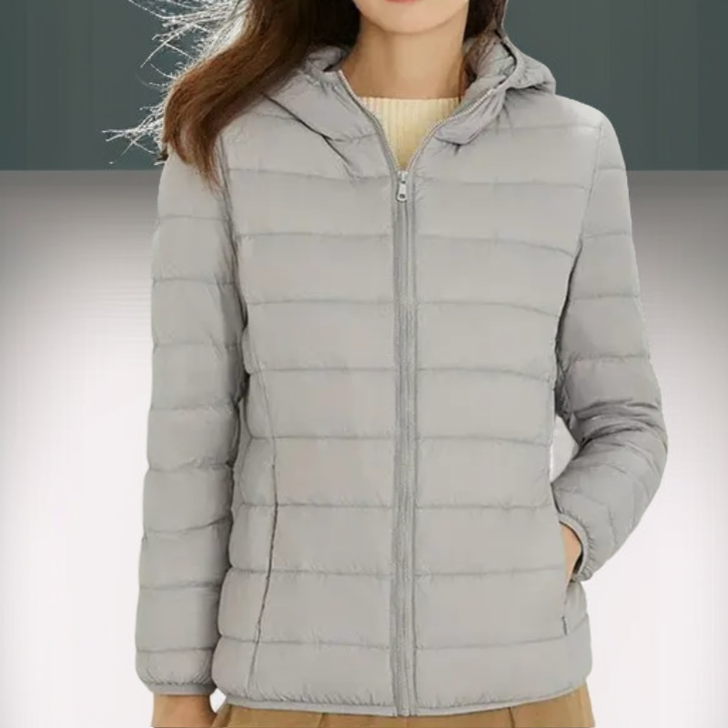 سترة نسائية خفيفة الوزن من زغب البط الأبيض بطول الركبة، موضة شتوية جديدة