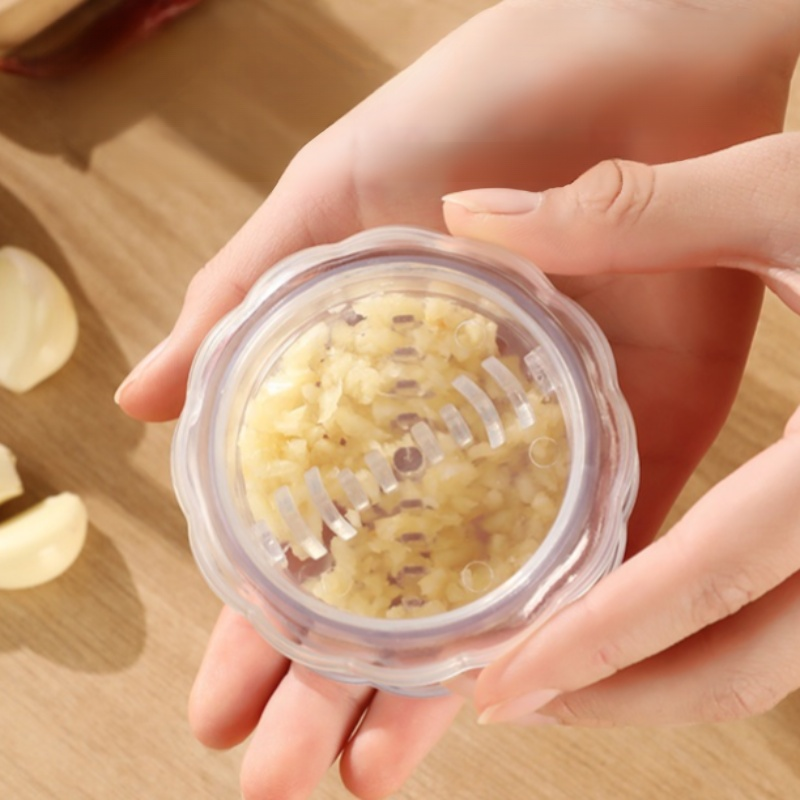 自動受け皿付き回転式ニンニククラッシャー