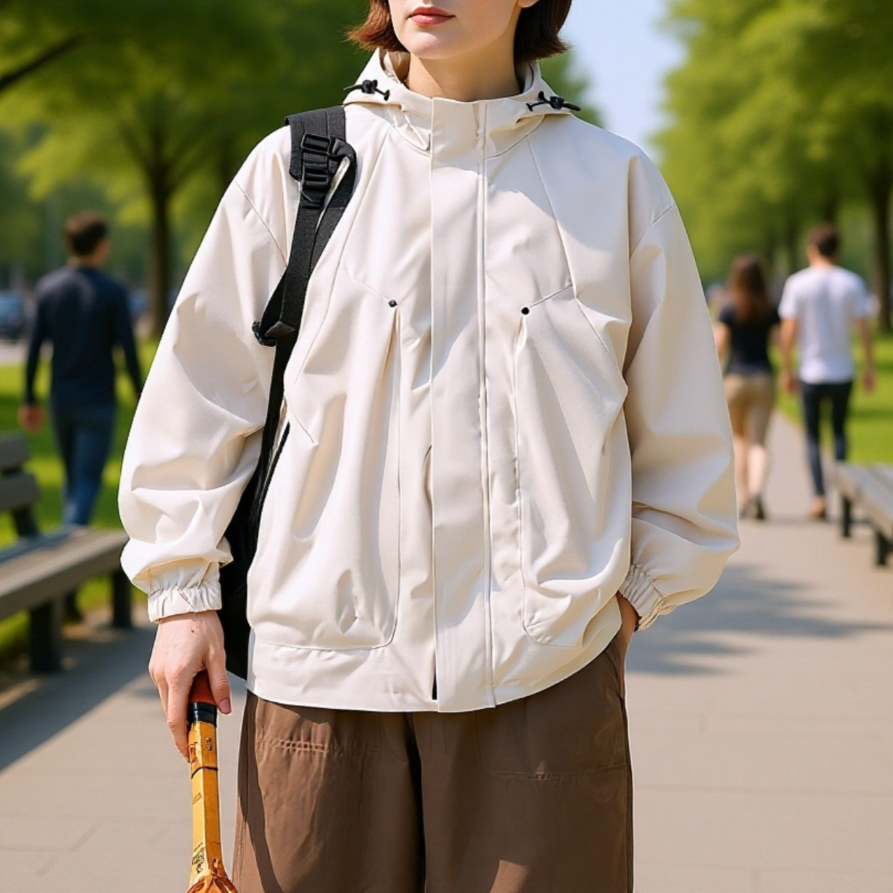 남성 아웃도어 등산 바람막이 루즈핏 트레이닝 아우터 후드 봄가을 카고 자켓