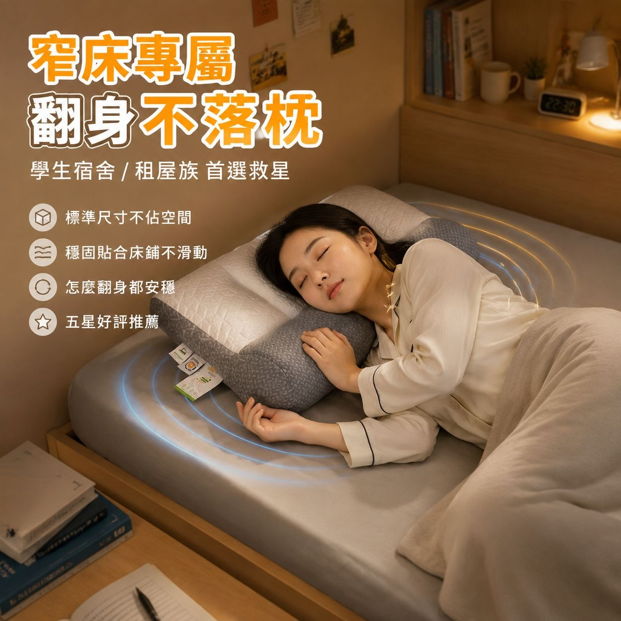 大豆纖維分區睡眠枕，支撐頸椎，編織健康枕（不含枕套）