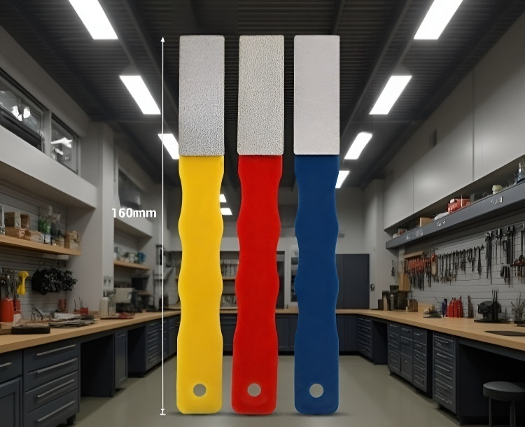 Close-up of diamond sharpening surface