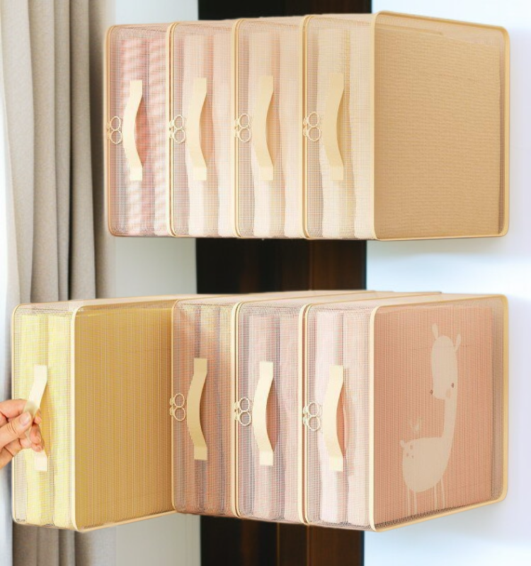 면 소재 이불 수납 가방 디테일 컷