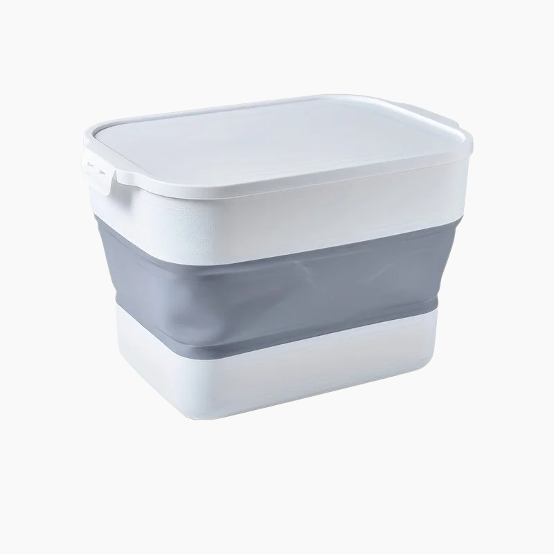 아웃도어 장난감 수납함 접이식 수납 바구니 덮개 포함 의류 가정용 플라스틱 수납 정리함