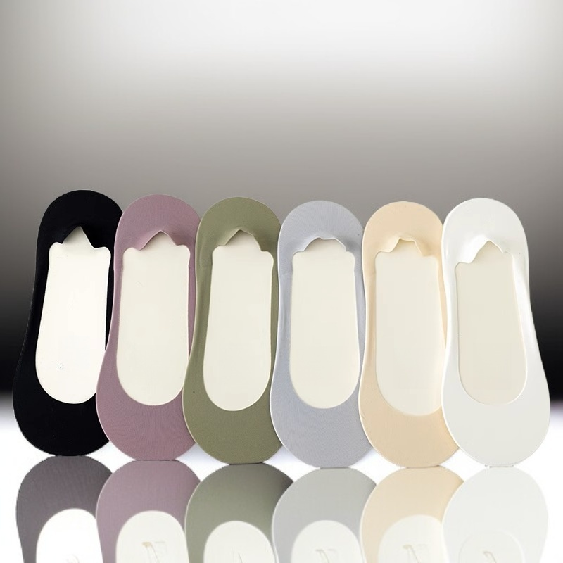 スポンジパッド入りアイスシルクボートソックス