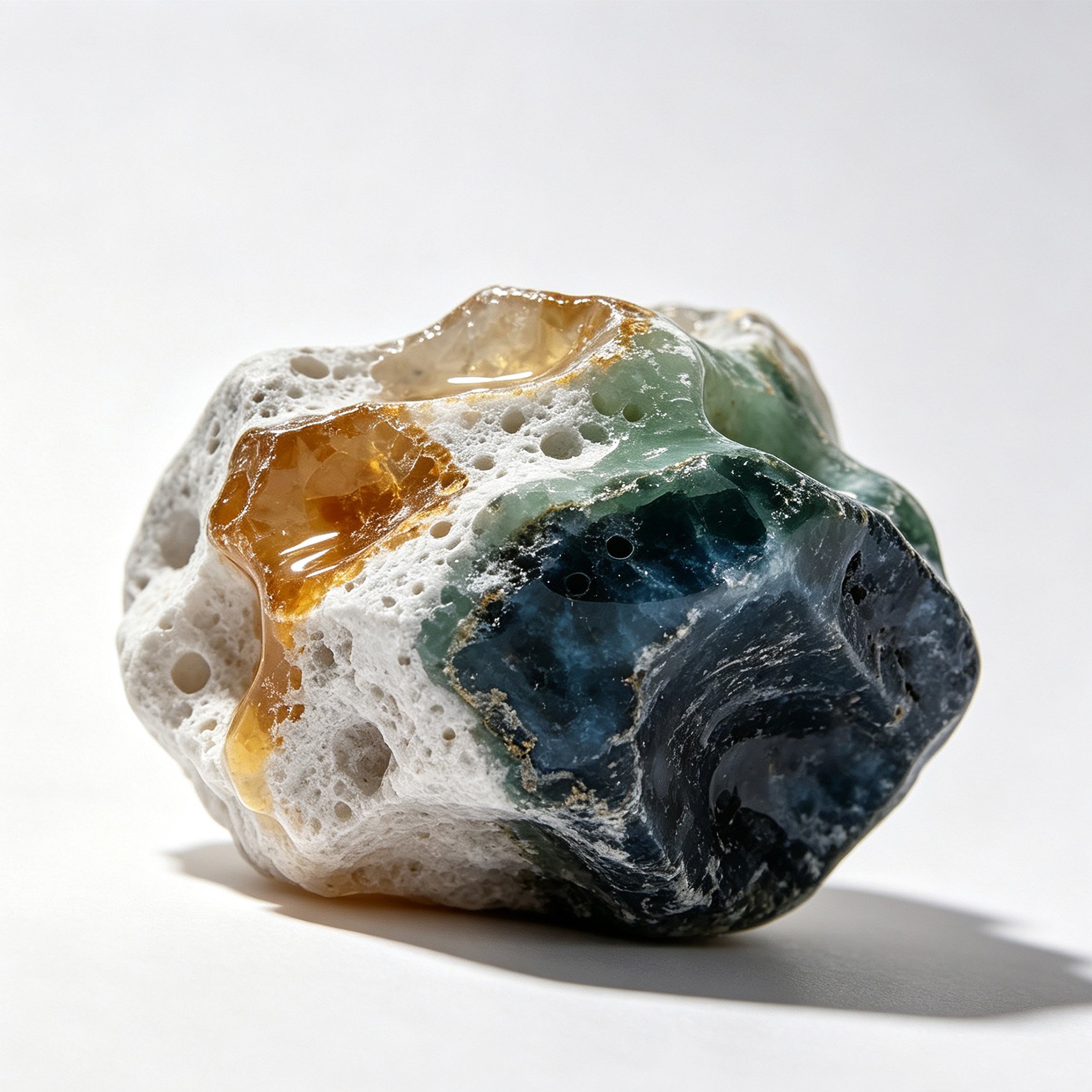 Close-up of natural crystal rock ore scented stone