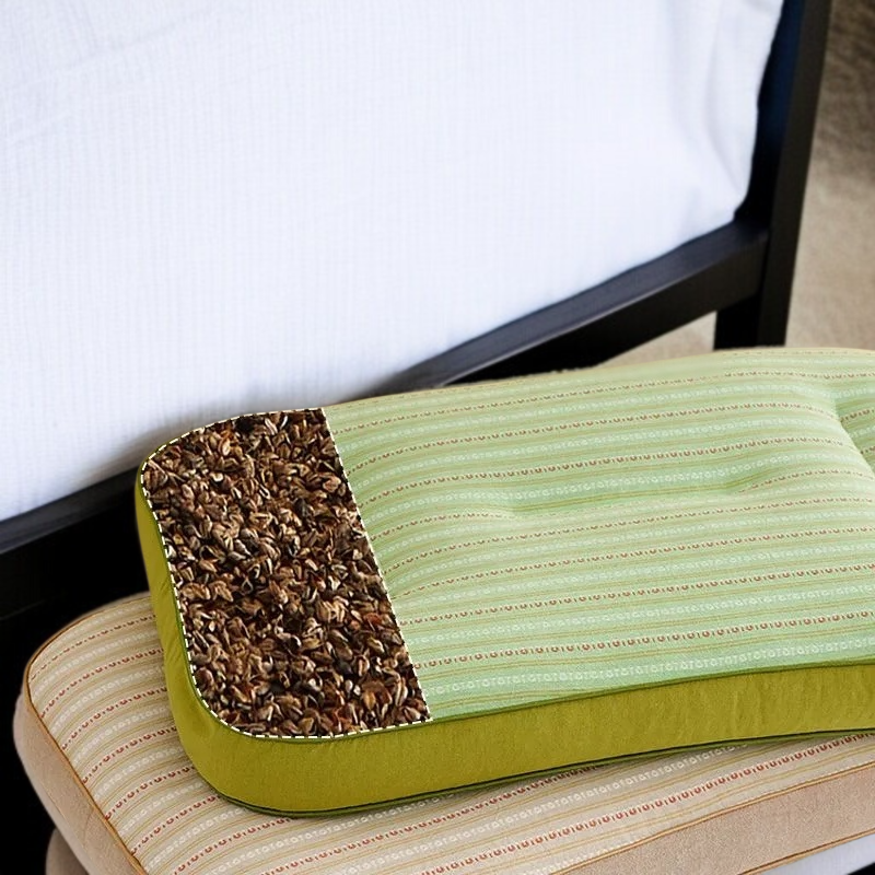 분할 탈부착식 메밀껍질 베개 순면 코트 목 베개 수면 베개 베개