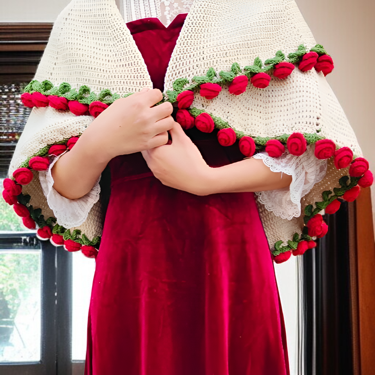 Rosensträuße Handgewebte Haardecke