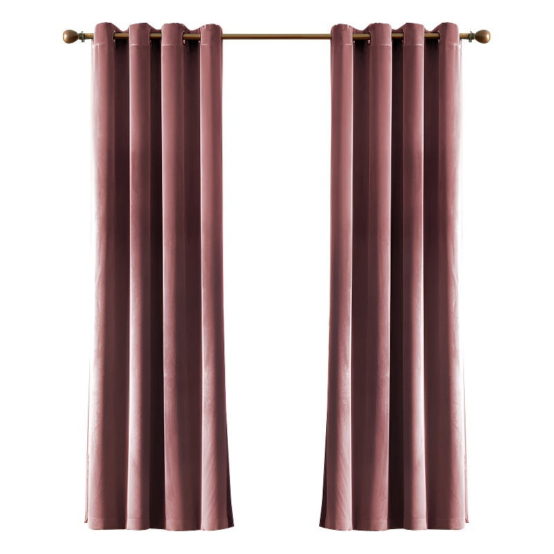 高級感簡約天鵝絨窗簾