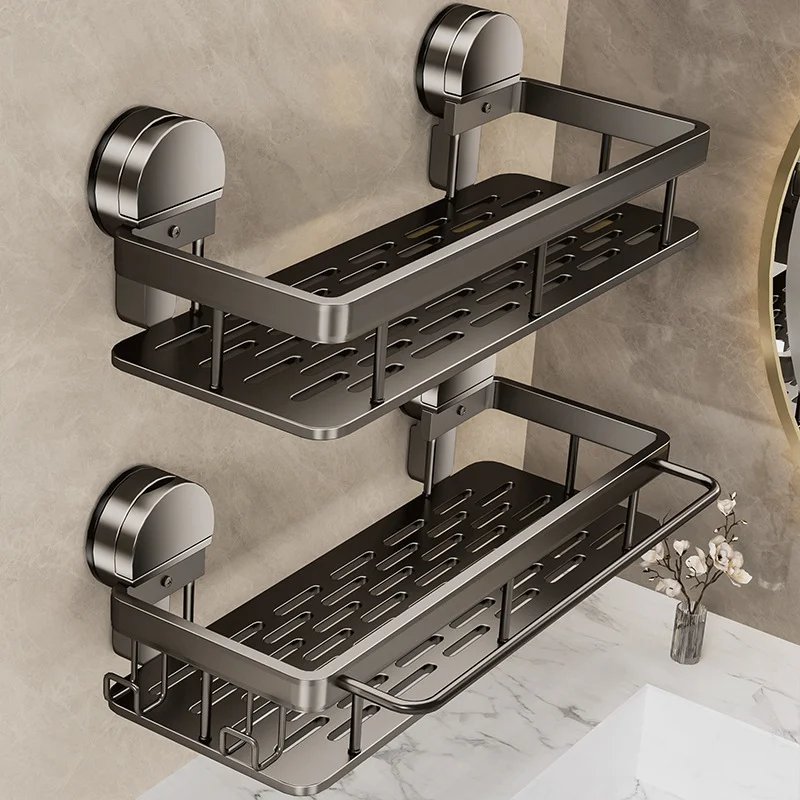 Organizador de pared con ventosas para baño
