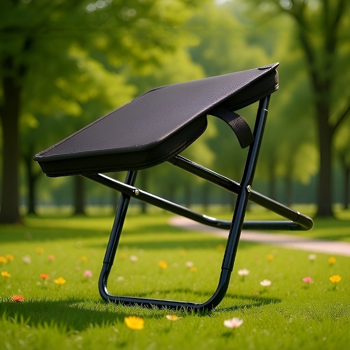 Outdoor handbag folding stool