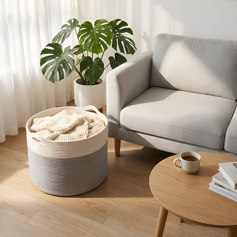 大號棉繩籃多功能收納籃