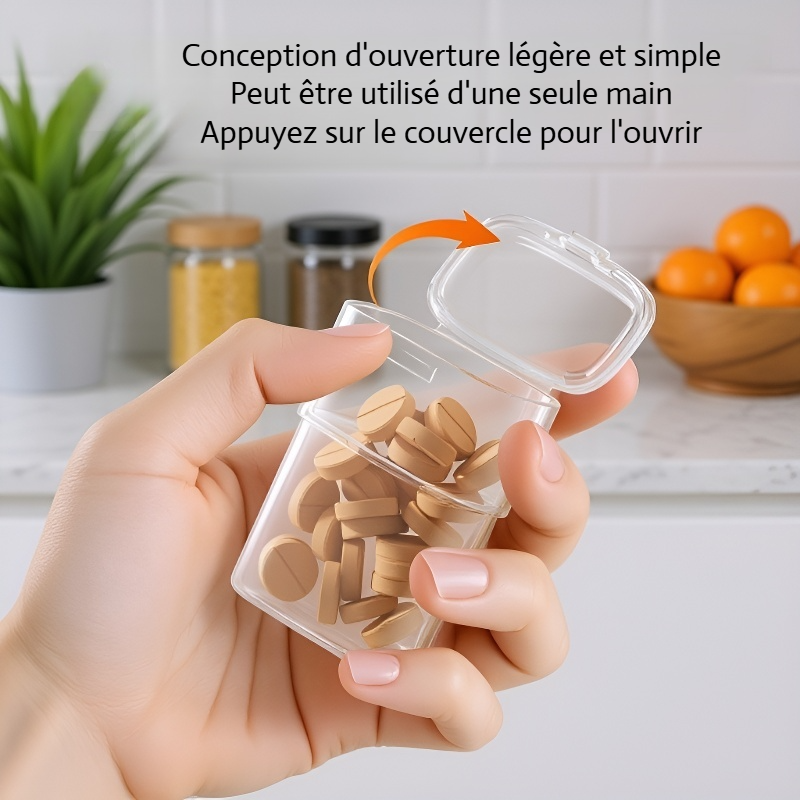 Mini boîte à pilules portable à deux étages