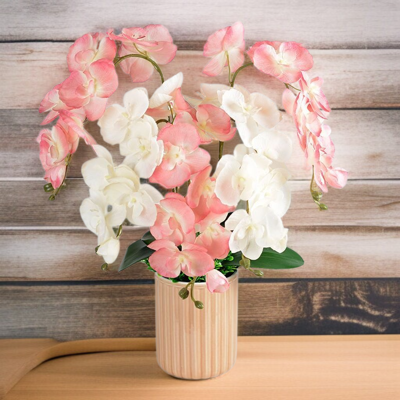 単枝8頭のコチョウランのダミーフラワー