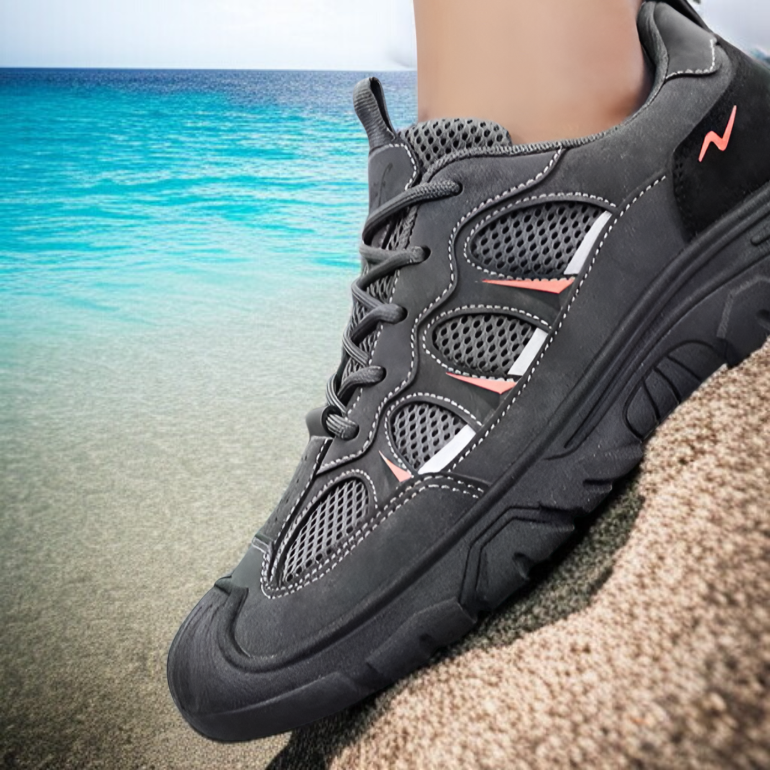 ソフトソールシューズメンズ2025新しい滑り止め耐摩耗労働保護靴アウトドア通気性ハイキングシューズスポーツメンズシューズ