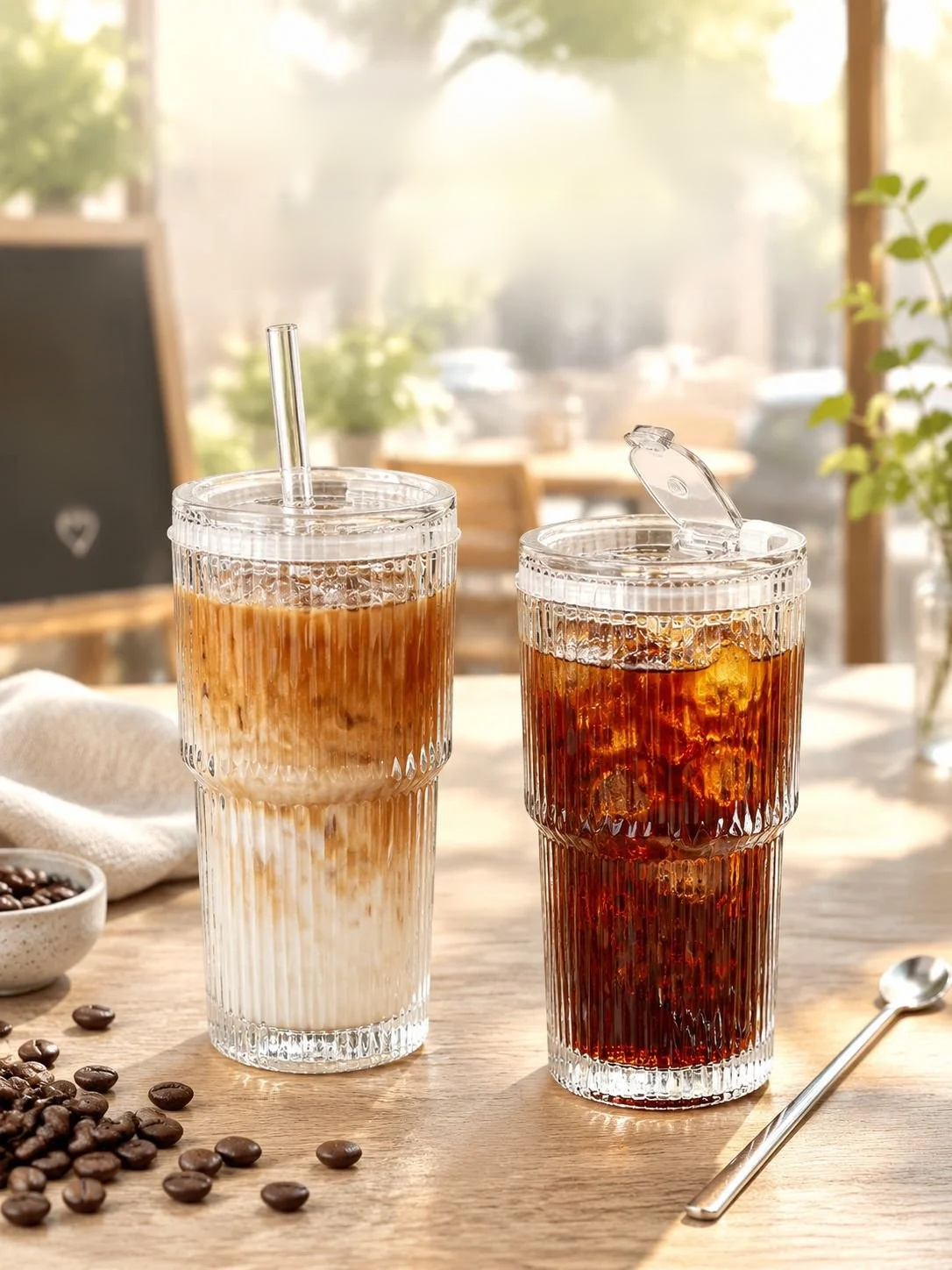 Vertical Striped Patterns of the Minimalist Glass Cup