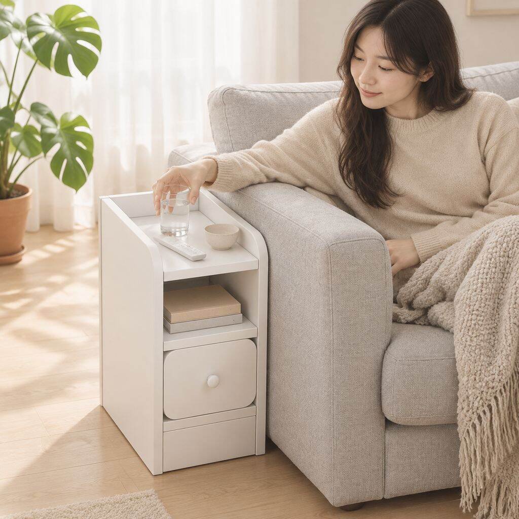 미니 심플 협소형 침실 틈새 수납 협탁