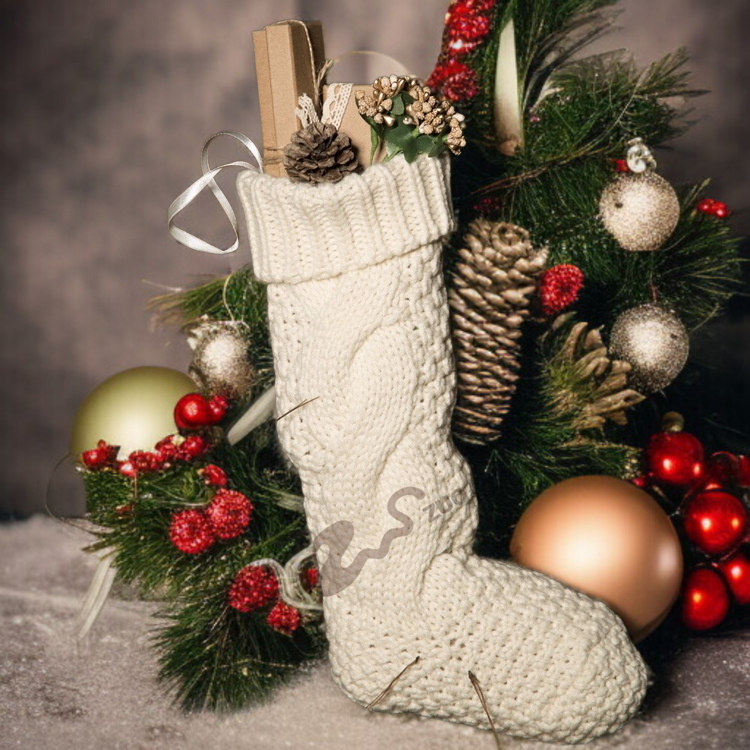 털실 바늘 크리스마스 장식 양말