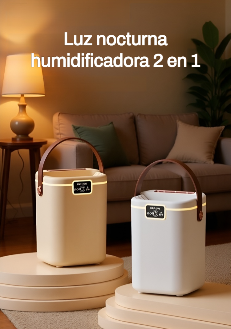 Gran humidificador doméstico de tres boquillas en sala de estar