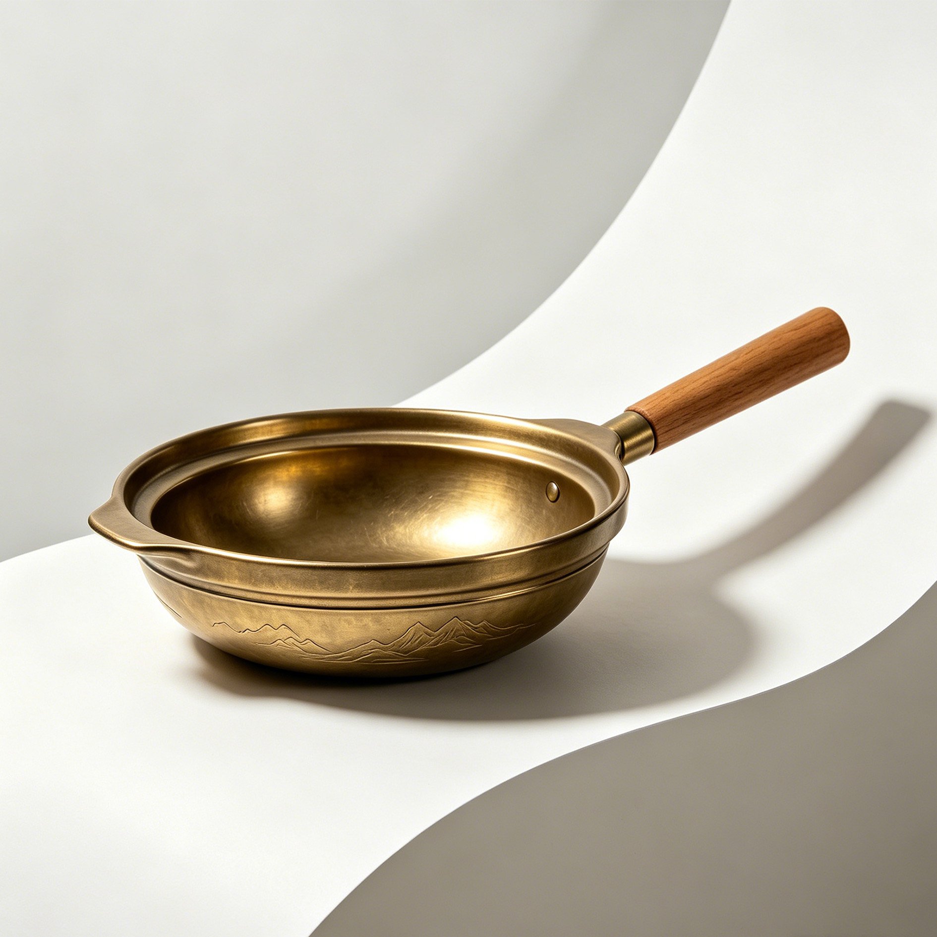 Wok aus Messing