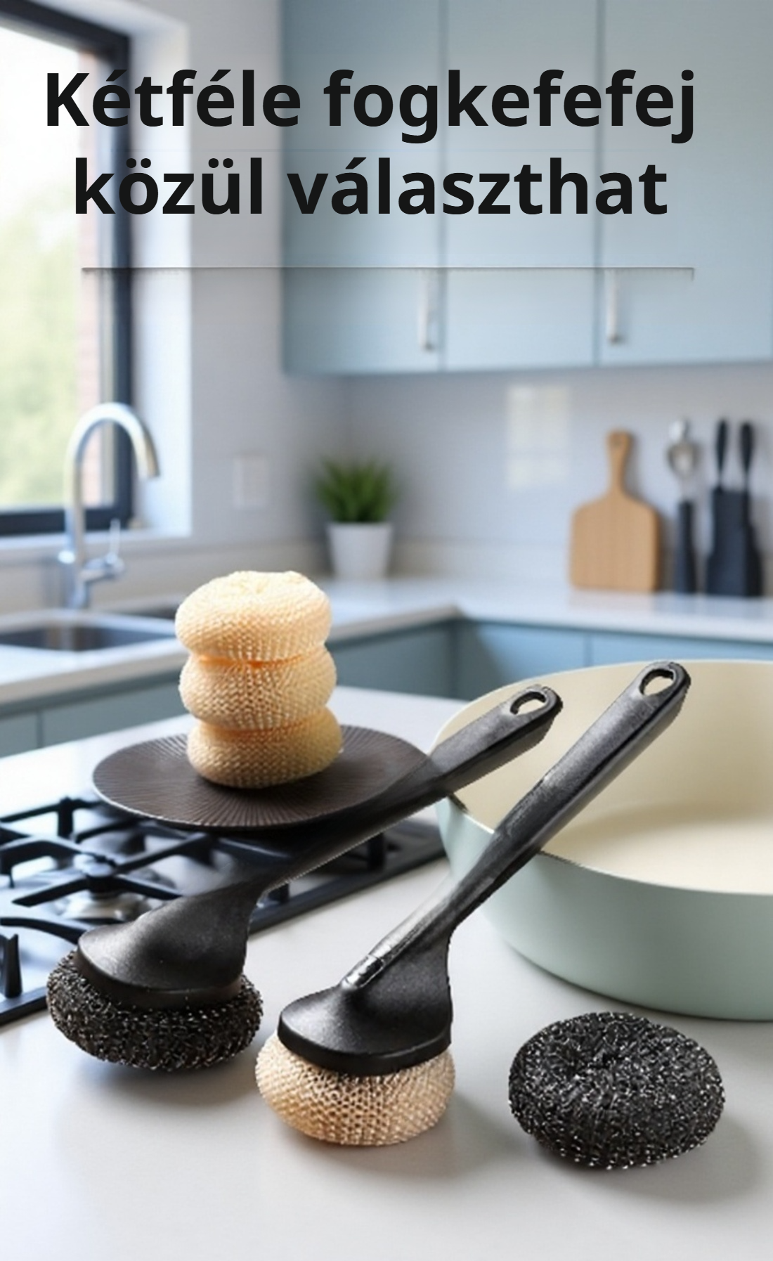 Acél dörzsi edények tisztításához