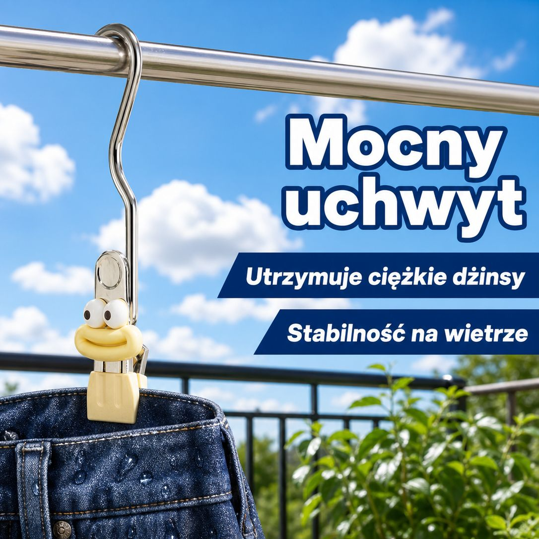 Uroczy antypoślizgowy wieszak na spodnie z hakiem, organizer do szafy