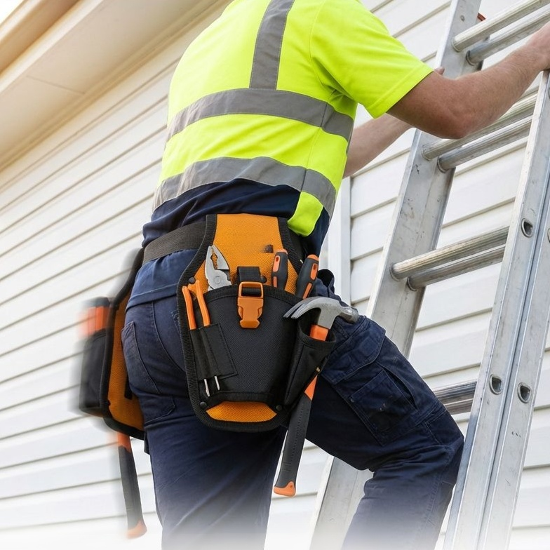 耐摩耗性と厚みのあるハードウェアツール用ウエストバッグ