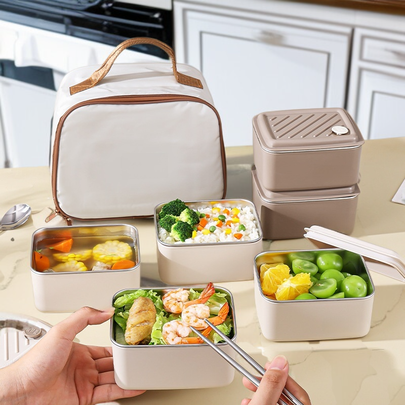 스테인리스 스틸 사각 도시락통/식품 보관 용기