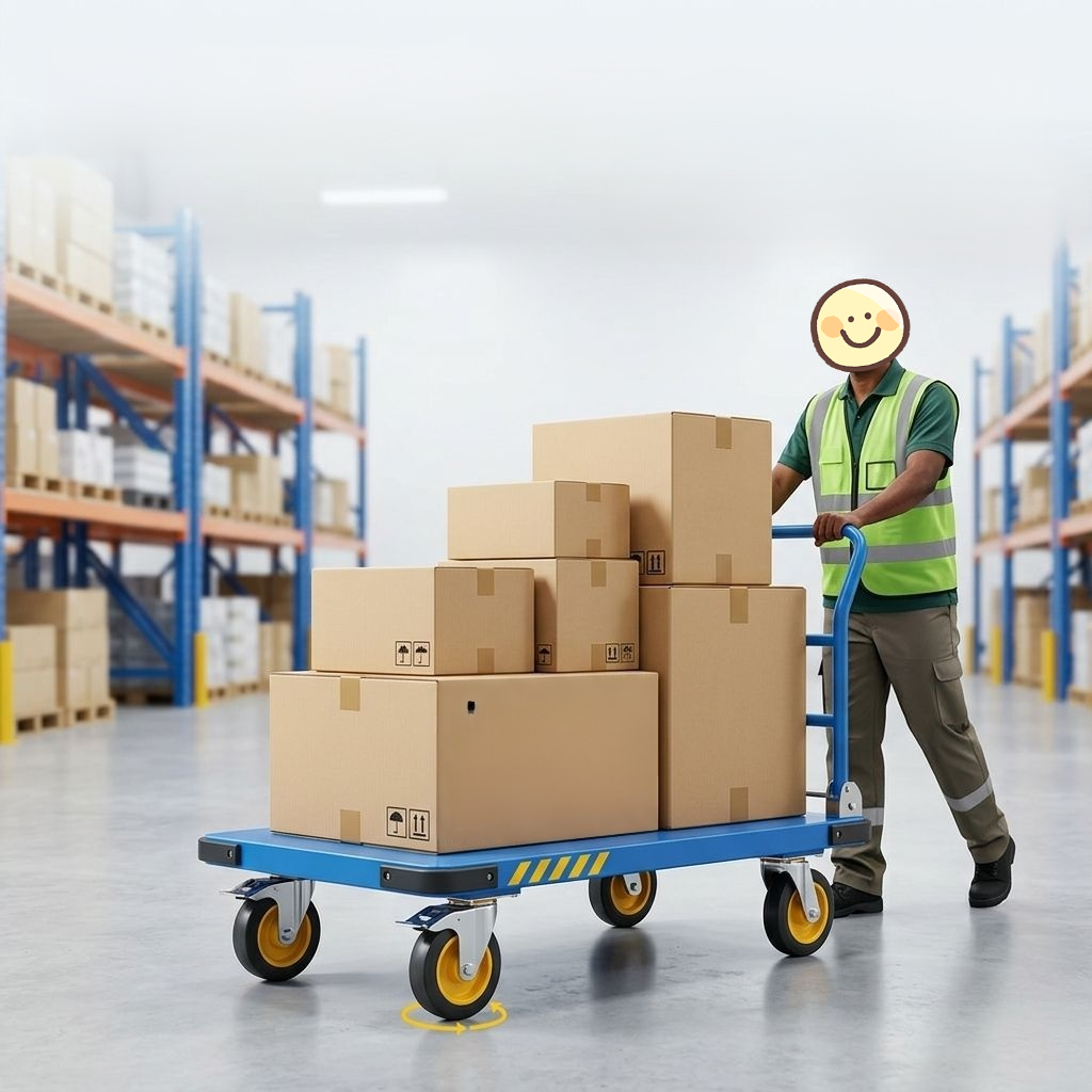 รถเข็นสำหรับขนของแบบเชื่อมต่อได้ พร้อมล้อหมุนรอบทิศทางเงียบสนิท