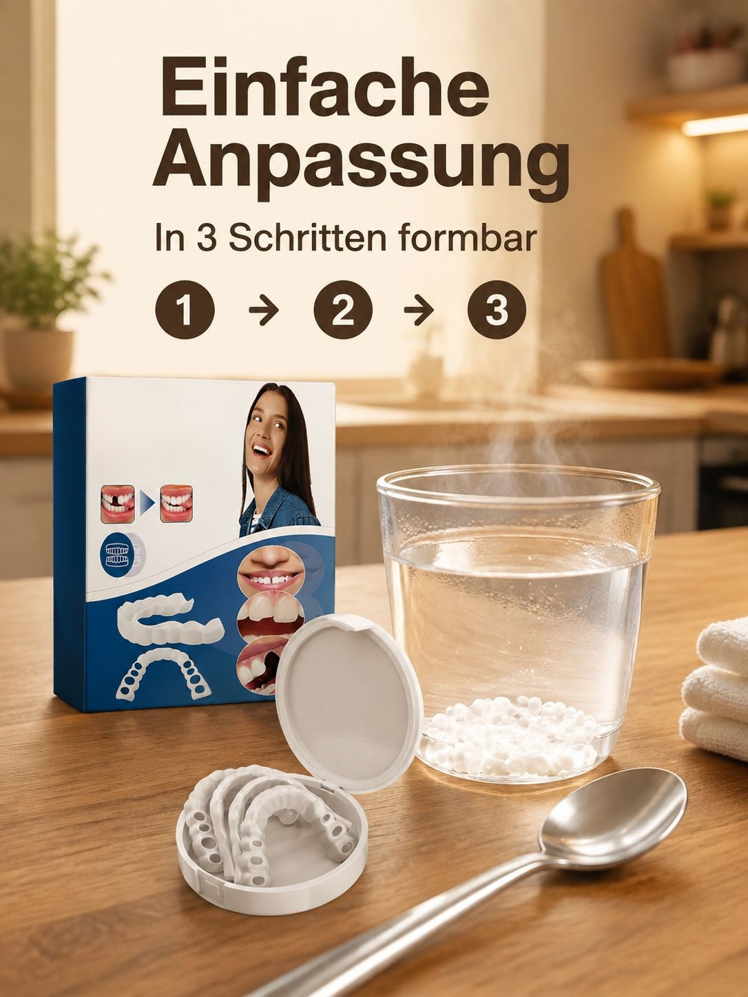 Simulation braces, dentures, temporary fillings, orthodontic care