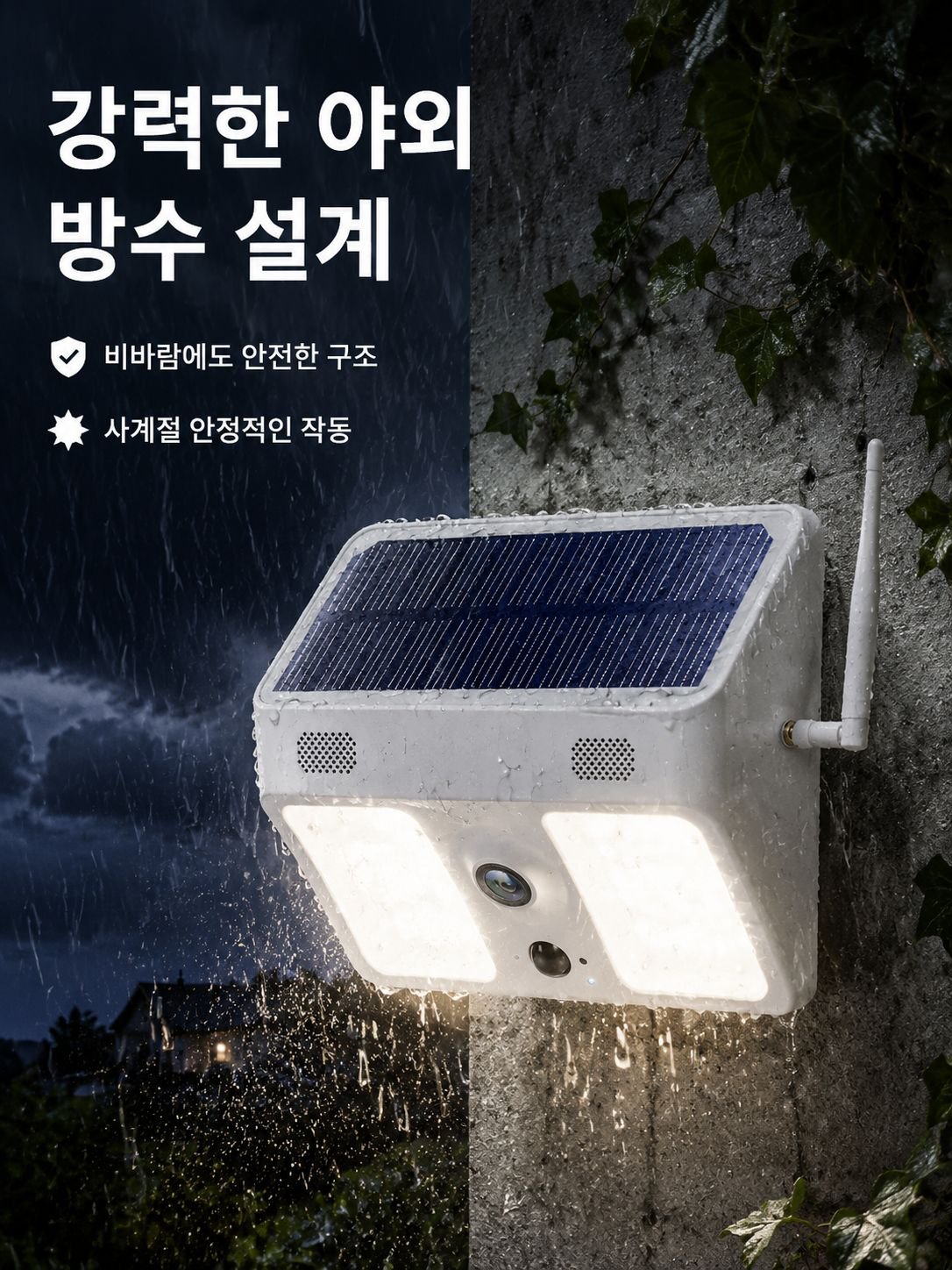 방수 감시카메라 무선 와이파이 정원등 적외선 감지 인체 감시카메라 야외 방수 고화질카메라