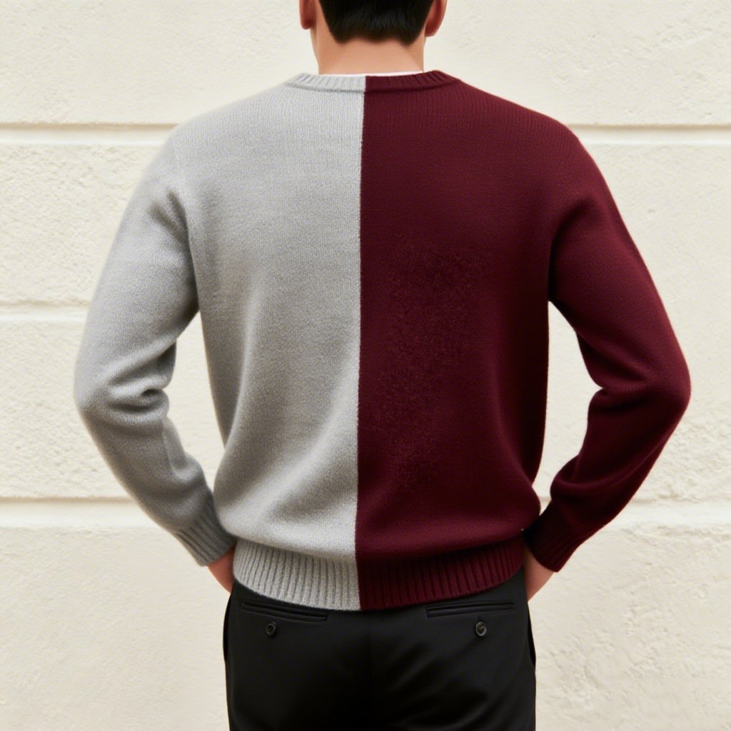 2가지 색상 남성 니트 스웨터