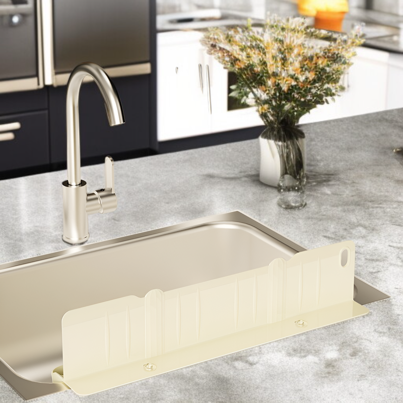 シンク縁用防水ストッパー 家庭用蛇口防水スプラッシュガード バスシンク防水バリア