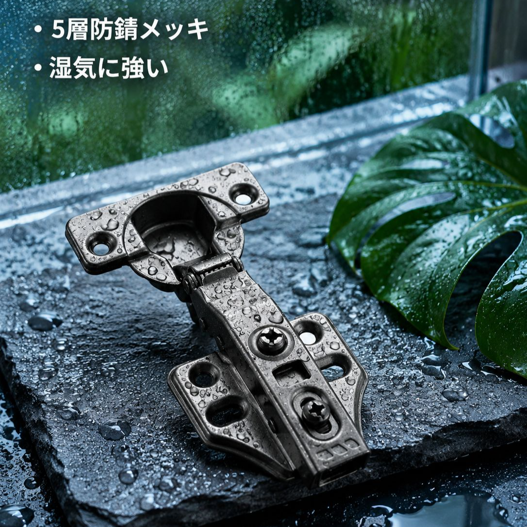 汎用メッキ仕上げ二段階力銅製丁番
