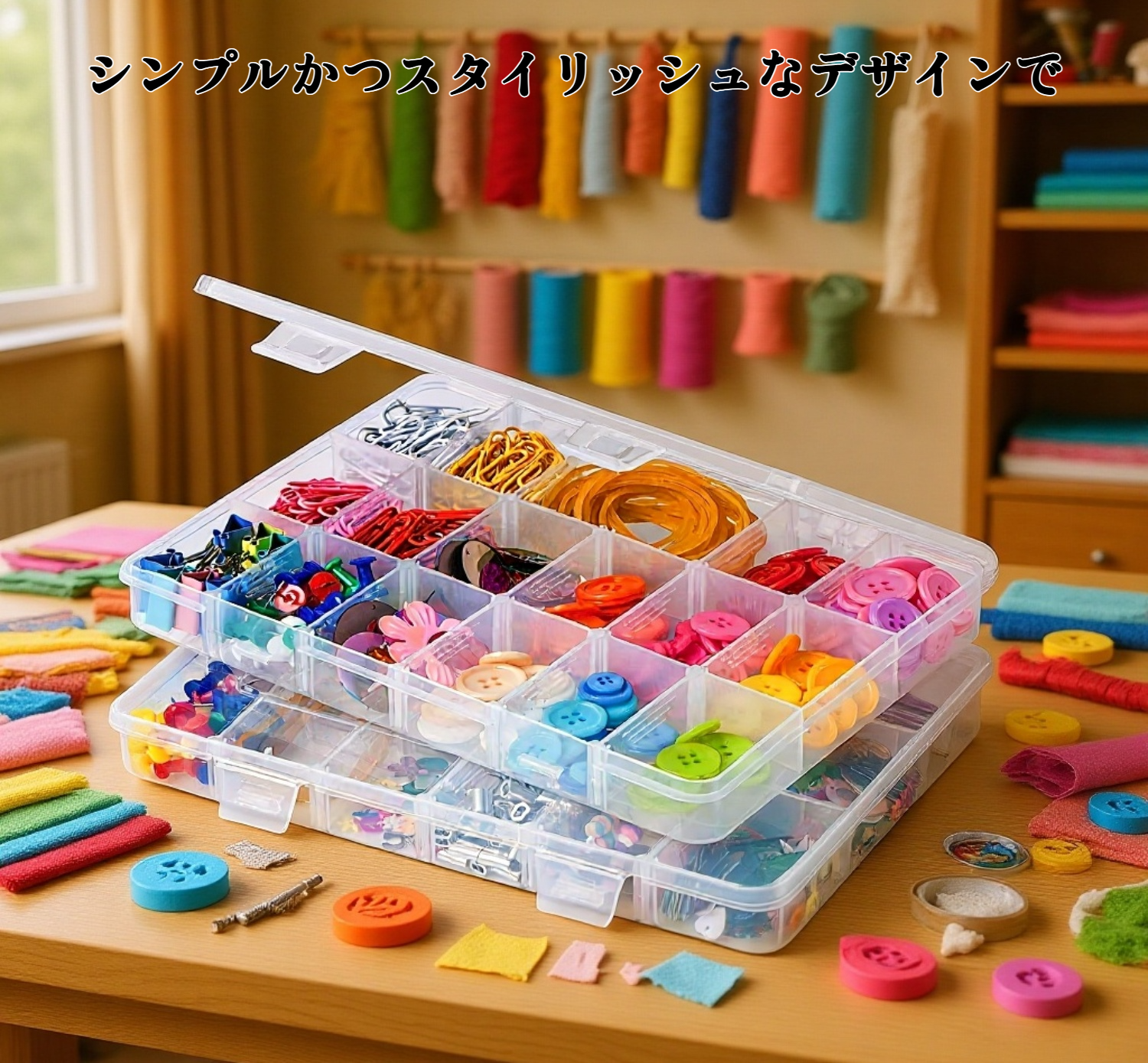 パッケージを開けた状態の収納ボックス