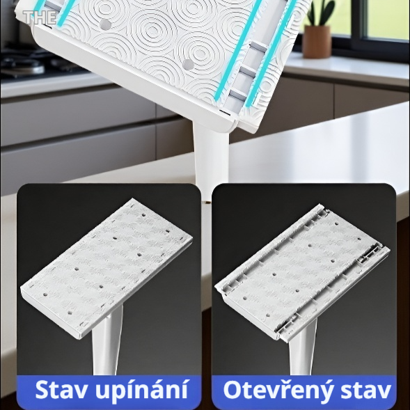 Automatický plochý mop s držadlem pro snadné čištění