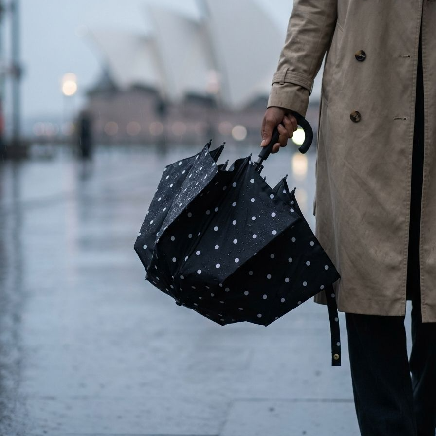 日傘の折りたたみ機能説明画像