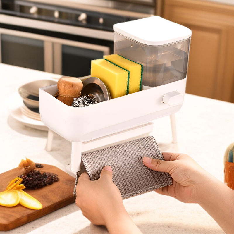 무타공 주방 선반 세제 디스펜서 싱크대 배수 선반