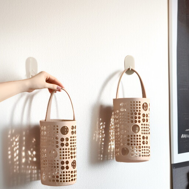 キッチンゴミ袋収納吊り下げバッグパンチフリー壁掛けビニール袋ペーパータオル多機能収納バッグ