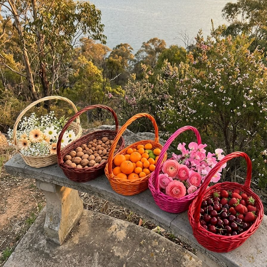 ตะกร้าหวายสำหรับเก็บของจิปาถะ