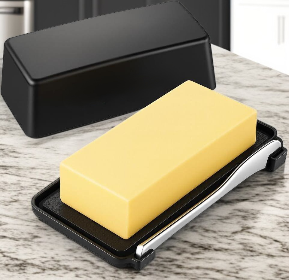 플라스틱 버터 상자와 전용 칼 세트