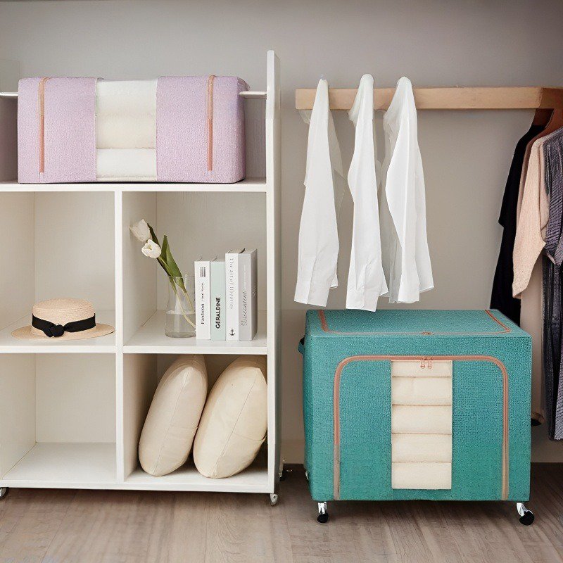 철골 대용량 두꺼운 수납함 가시 의류 수납함 단일창 수납함 투명 수납함