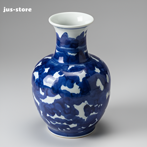 Hand-painted ceramic ornament with floral design