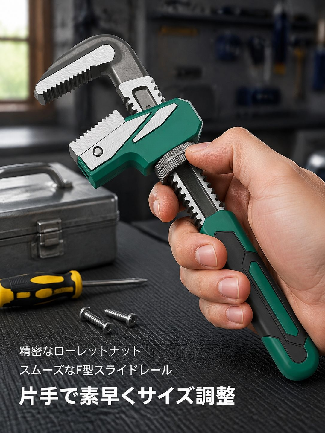 YH密着型大口パイプレンチ