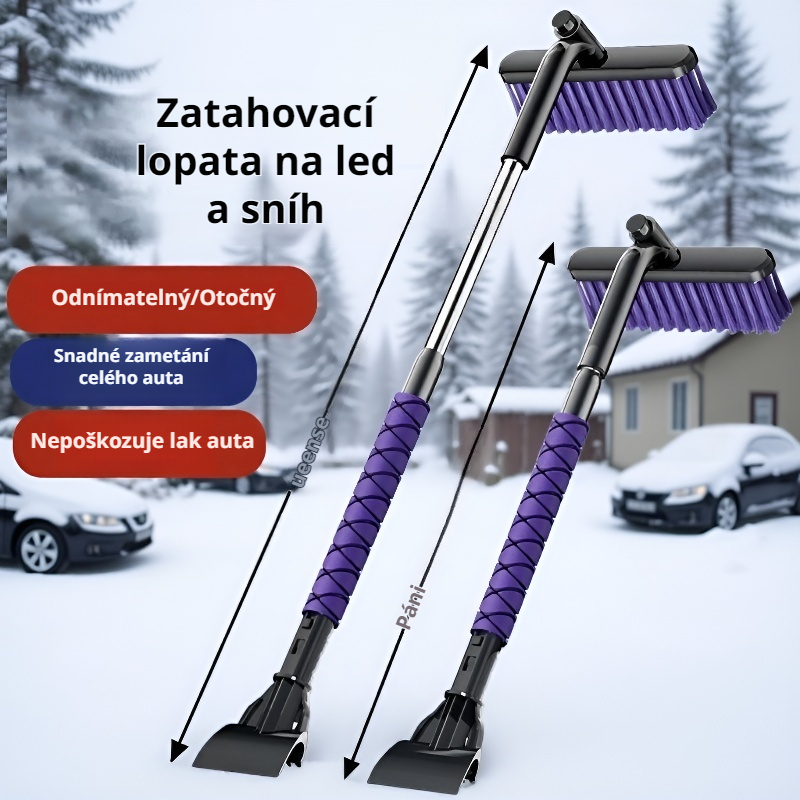  Přenosný multifunkční kartáč na sníh do auta s škrabkou na led