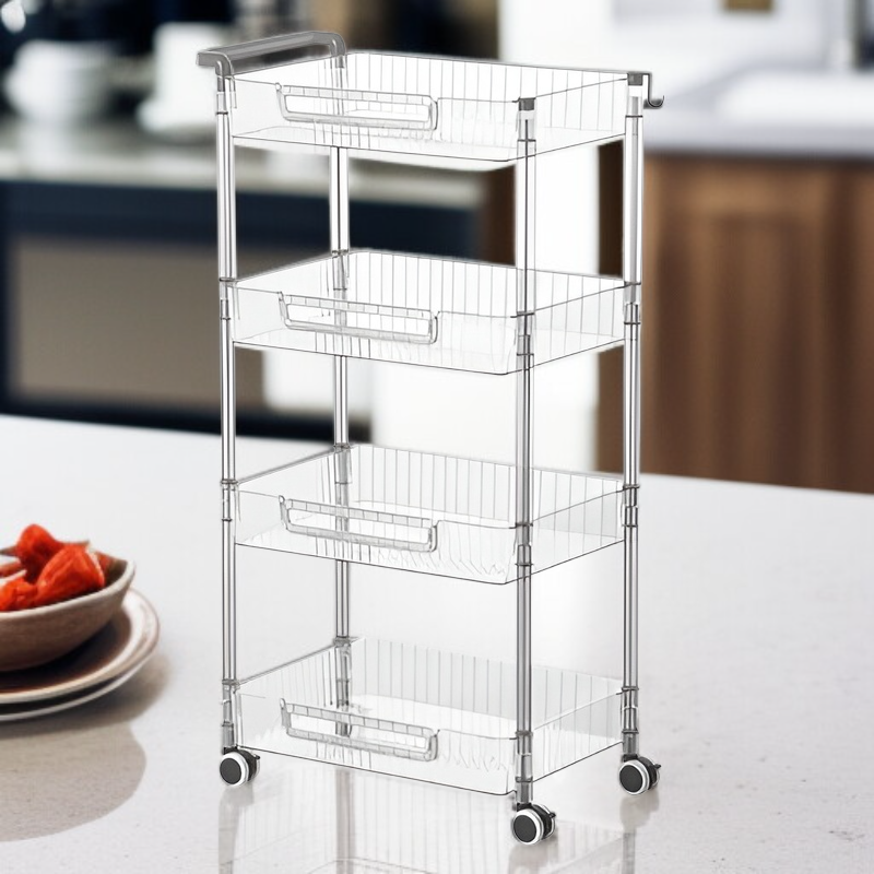 이동식 바닥 주방 양념장 선반