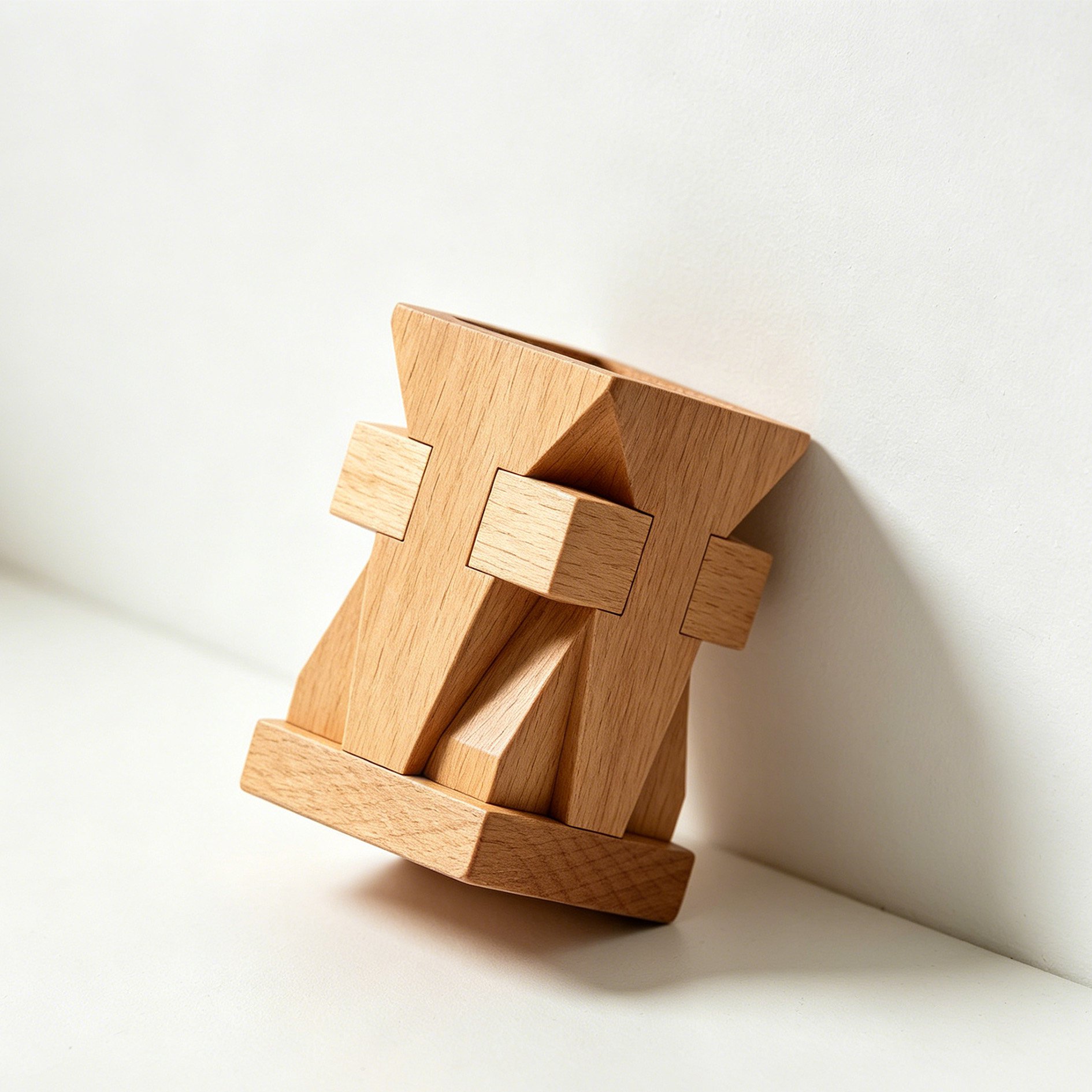 Minimalist Solid Wood Desk Pen Organizer