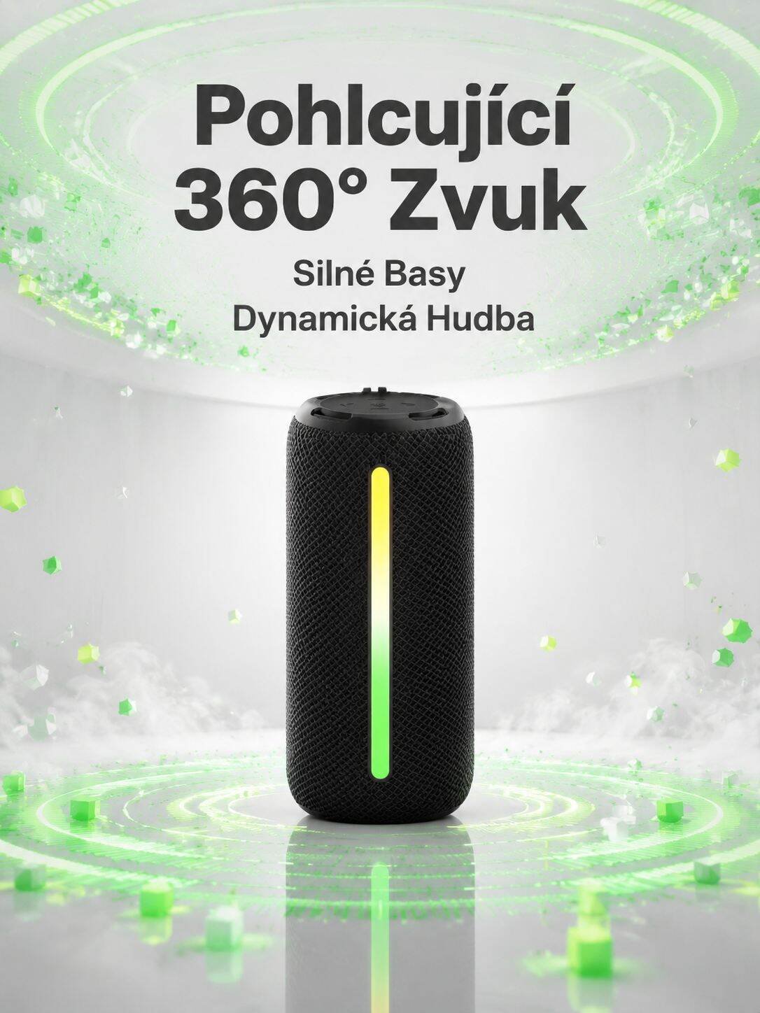 Bezdrátový výkonný přenosný venkovní vodotěsný Bluetooth reproduktor