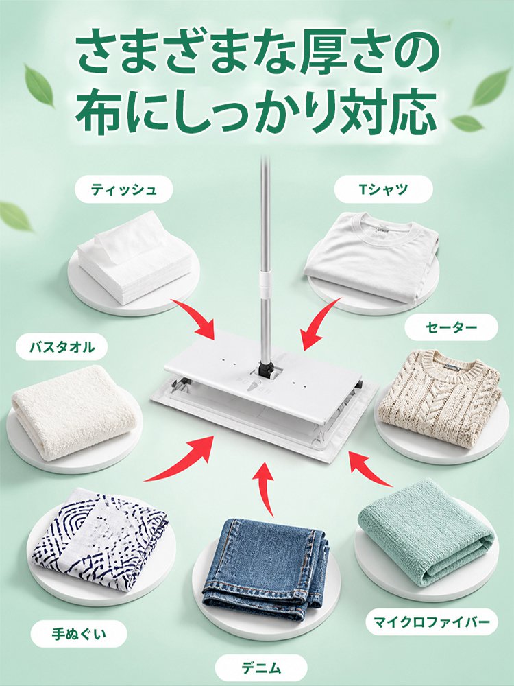 立ったままワンタッチで装着！手を汚さず使えるミニ雑巾モップ